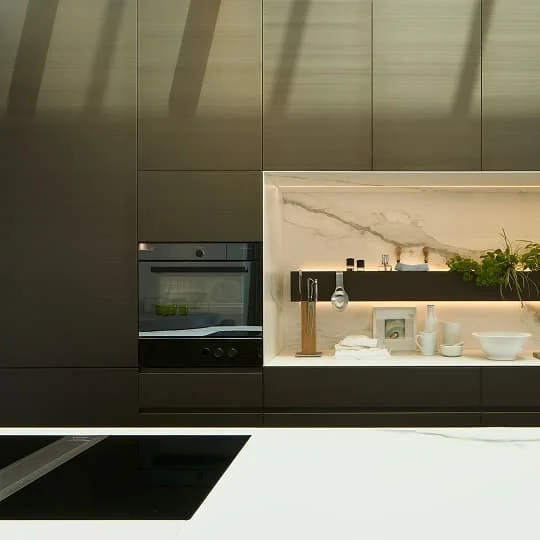 moderne küche marmor nische details