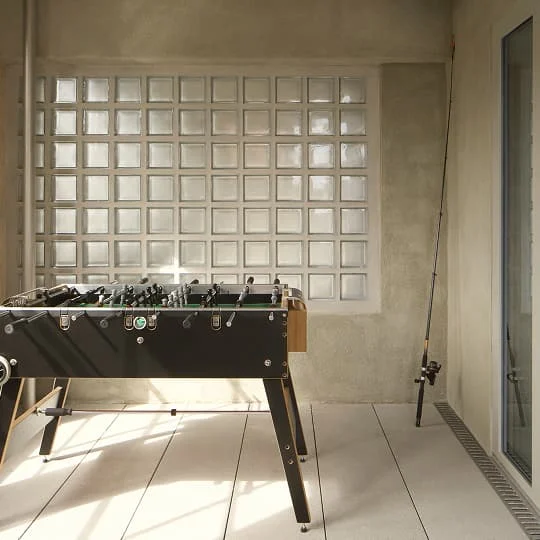 tischkicker glasbausteine