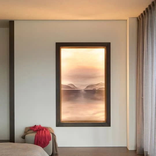 wandbild lichtpanel landschaft warm